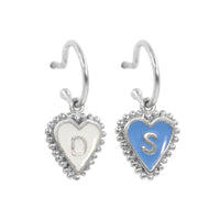 PreOrder Baby Hoops 15mm Silver Heart Letter