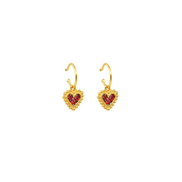 Baby Beating Hearts Glitter Hoops
