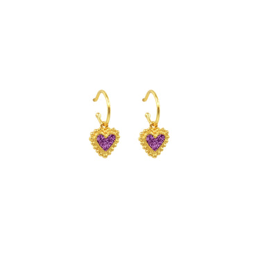 Baby Beating Hearts Glitter Hoops