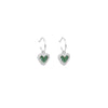 Baby Beating Hearts Glitter Hoops Silver