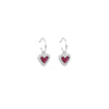 Baby Beating Hearts Glitter Hoops Silver