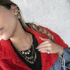 PreOrder Baby Hoops 9mm Letra Heart Plata