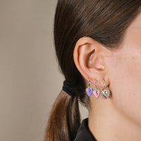 CorazOFF Silver Baby Hoops Paint