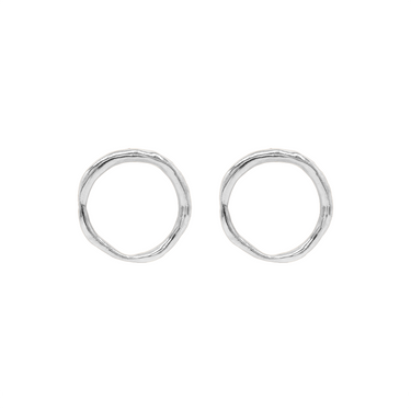 Disco Medium Hoops Silver
