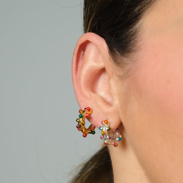 AsteroiDS Tiny Silver Hoops