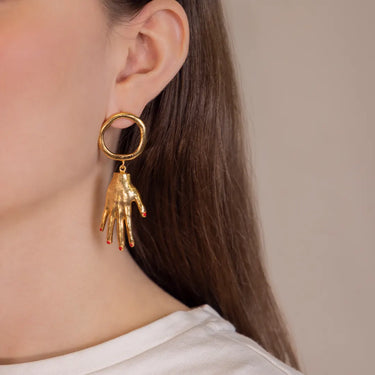 Aretes Mano Coin