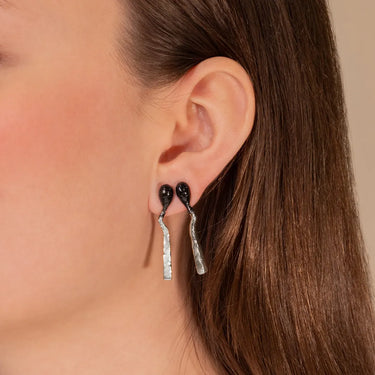 Love On Fire Silver Studs