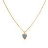 Cadena 1 Letra Heart Azul