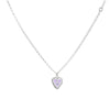 1 Letter Heart Chain Purple Silver