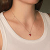 Cadena 1 Letra Heart Plata Blanco