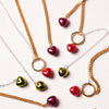 Cadena Steel Hearts Long Gold & Silver