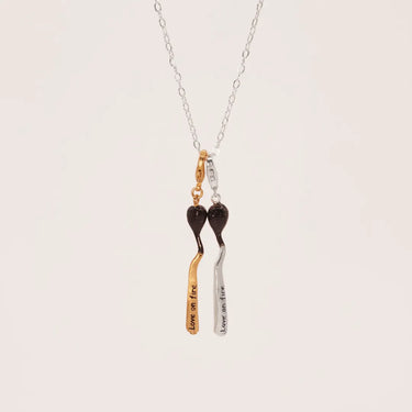 Love On Fire Silver Charm