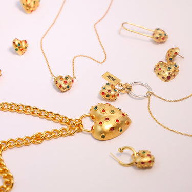 Trufa Heart Medium Studs