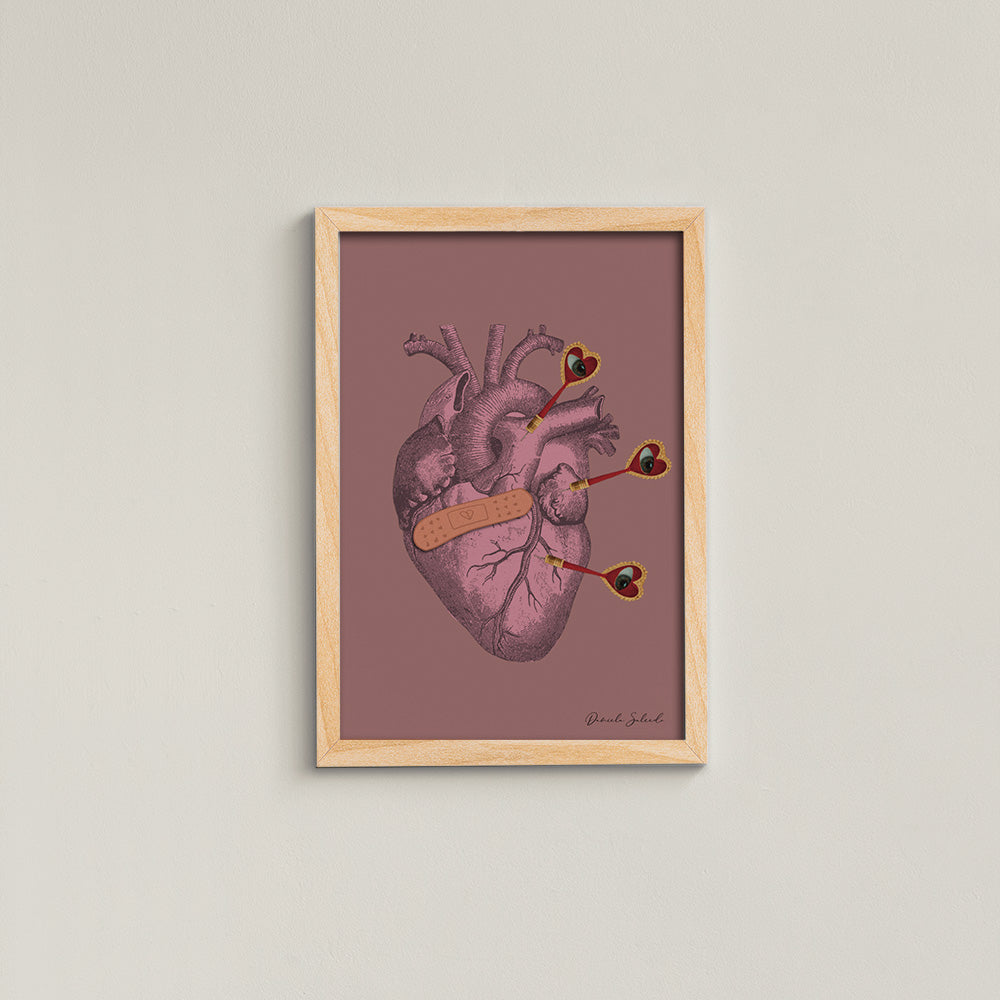DS Frame Art 20x30 - Anatomic Heart Ban Aid