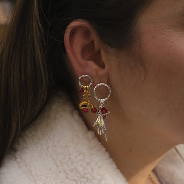 Disco Medium Hoops Silver