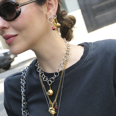 Disco Medium Hoops Silver