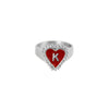 PreOrder Anillo Letra Heart Plata