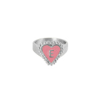 PreOrder Silver Heart Letter Ring