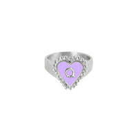 PreOrder Silver Heart Letter Ring