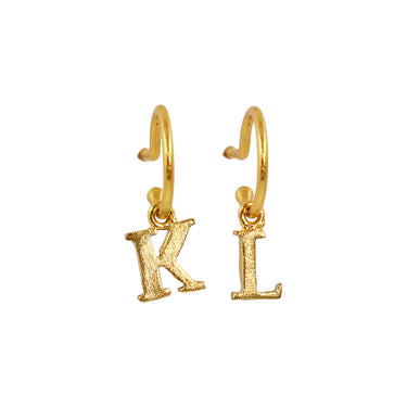 PreOrder Baby Hoops 9mm Gold Letter