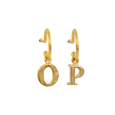 PreOrder Baby Hoops 9mm Gold Letter