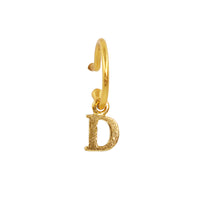 Baby hoop 15mm Gold Letter