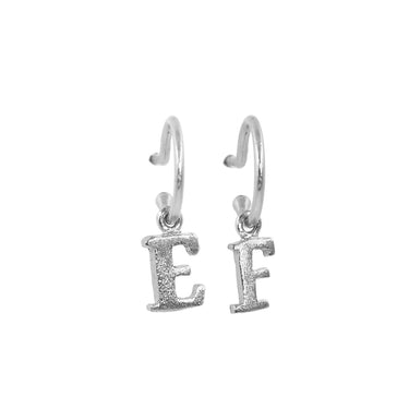 PreOrder Baby Hoops 9mm Silver Letter