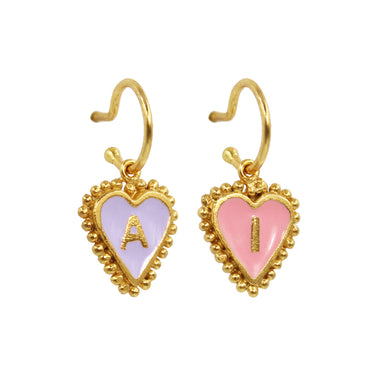 PreOrder Baby Hoops 9mm Heart Letter