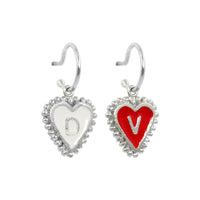 PreOrder Baby Hoops 9mm Silver Heart Letter