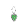 PreOrder Baby Hoops 9mm Letra Heart Plata
