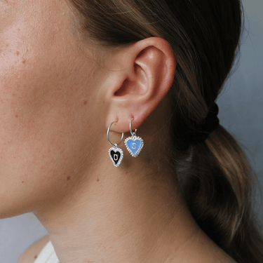 PreOrder Baby Hoops 9mm Silver Heart Letter