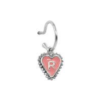 PreOrder Baby Hoops 15mm Silver Heart Letter