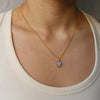 Cadena 1 Letra Heart Azul