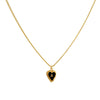 Cadena 1 Letra Heart Negro