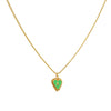 Cadena 1 Letra Heart Verde