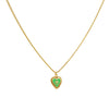 Cadena 1 Letra Heart Verde