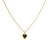 Cadena 1 Letra Heart Negro