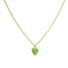 Cadena 1 Letra Heart Verde