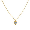 Cadena 1 Letra Heart Azul