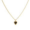 Cadena 1 Letra Heart Negro