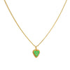 Cadena 1 Letra Heart Verde