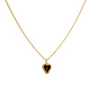 Cadena 1 Letra Heart Negro