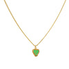 Cadena 1 Letra Heart Verde