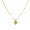 Cadena 1 Letra Heart Verde