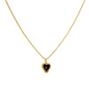 Cadena 1 Letra Heart Negro