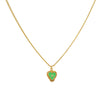 Cadena 1 Letra Heart Verde