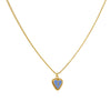 Cadena 1 Letra Heart Azul