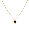Cadena 1 Letra Heart Negro