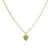 Cadena 1 Letra Heart Verde