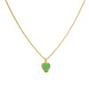 Cadena 1 Letra Heart Verde